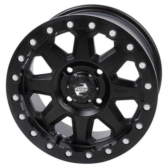 4/156 Tusk Uinta Beadlock Wheel 14x7 4.0 + 3.0 Matte Black for Polaris Ranger Crew Xp 1000 Texas Edition 2023-2026