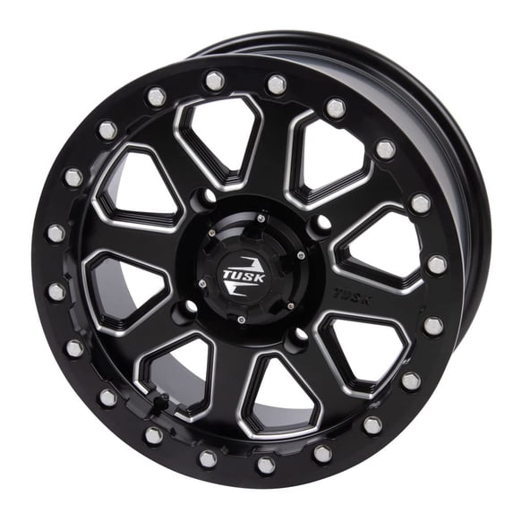 4/156 Tusk Uinta Beadlock Wheel 14x7 4.0 + 3.0 Milled/Black For POLARIS RZR XP 4 900 2012-2014