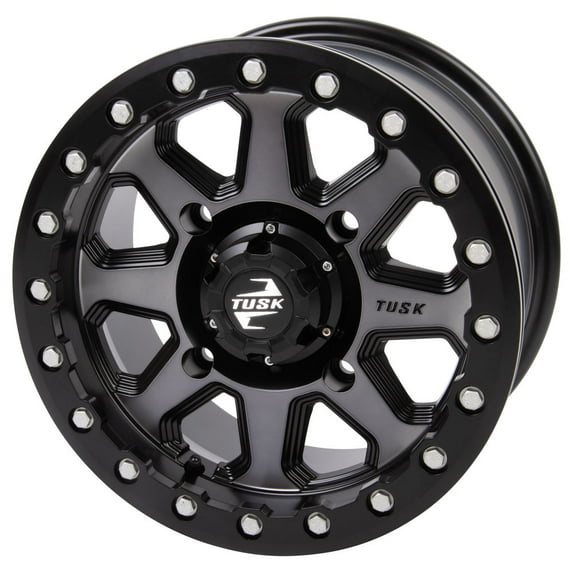 4/156 Tusk Uinta Beadlock Wheel 15x7 4.0 + 3.0 Gunmetal/Black For ...