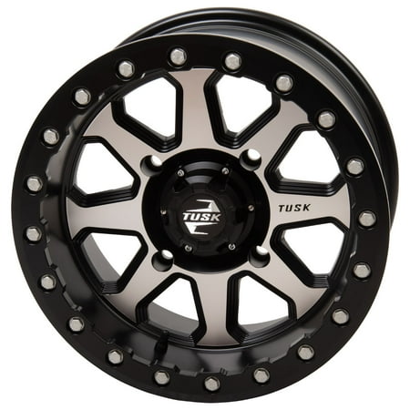4/156 Tusk Uinta Beadlock Wheel 15x7 4.0 + 3.0 Machined/Black for Polaris General Xp 4 1000 Premium 2023-2026