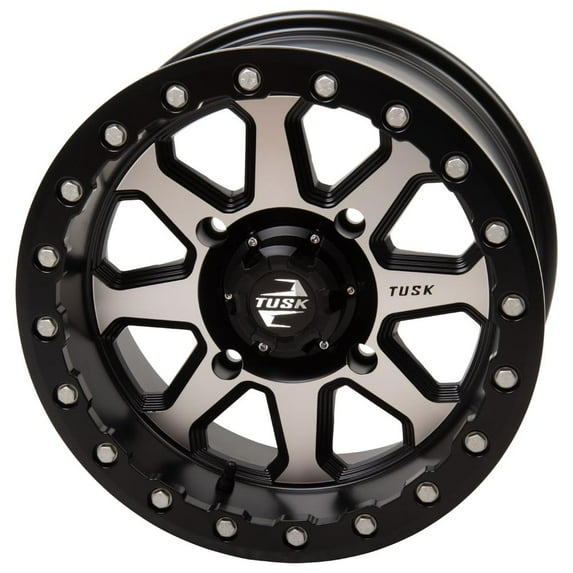 4/156 Tusk Uinta Beadlock Wheel 15x7 4.0 + 3.0 Machined/Black for Polaris Rzr xp 1000 2014-2021
