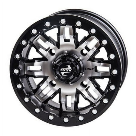 4/156 XP1000 Teton Beadlock Wheel 14x7 6.0 + 1.0 Machined/Black for Polaris RANGER RZR XP 1000 DESERT Edit. 2015