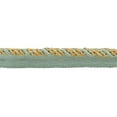 thumbnail image 1 of 4/16" (0.5cm) Noblesse Collection Medium Decorative Twisted Rope Cord with Lip | Cord Trim # 0416H,, Island Breeze Blue #5939 (Silver Blue, Gold, Off White) 27 Yards (82 ft/25m), 1 of 1