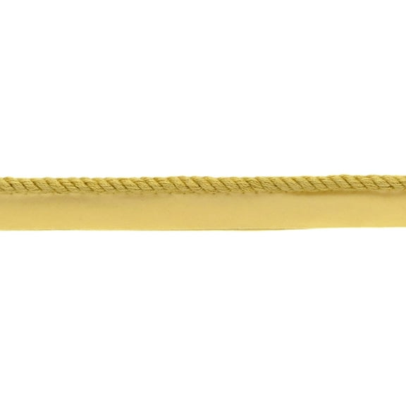 4/16" (0.5cm) Solid Twisted Rope Cord Trim with Lip # 0025S,, Antique Gold #C4 (Dark Yellow Gold) 8 Yards (24 ft/7m)