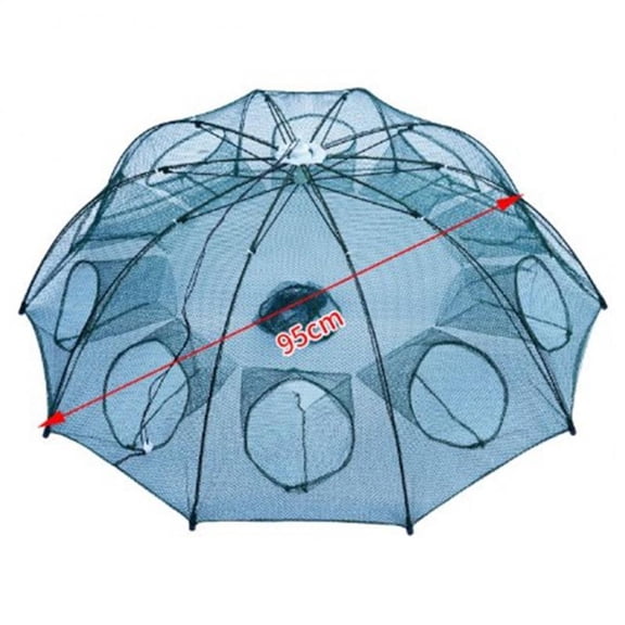 4-16 Hole Portable Automatic Hand Fishing Net Hexagon Fish Network Casting Nets Crayfish Shrimp Catcher Tank Trap Cage Mesh Tool