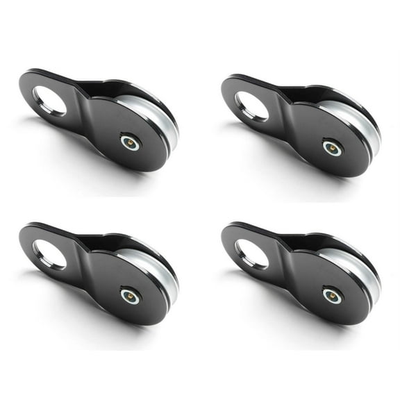 (4) 16000lbs 8TON Black Recovery Winch Pulley Snatch Block off road ATV UTV SUV