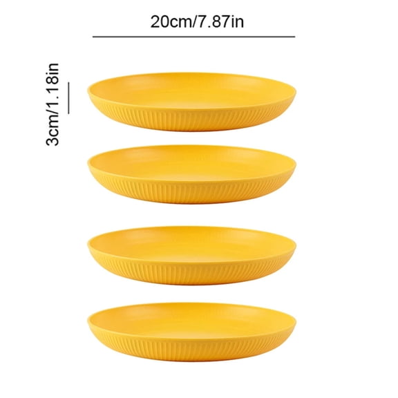 4/16Pcs Wheat Straw Ramen Bowl Tableware Dishes Full Tableware Of Plates Bowl Dinner Dishes Set Camping Tableware Dishes Set