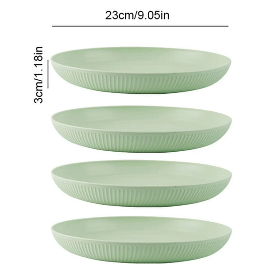 4/16Pcs Wheat Straw Ramen Bowl Tableware Dishes Full Tableware Of Plates Bowl Dinner Dishes Set Camping Tableware Dishes Set