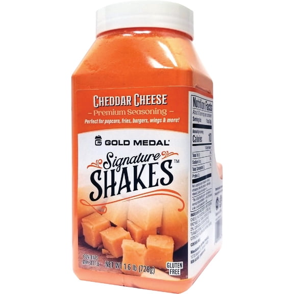 4-pack Gold Medal Cheddar Cheese Signature Shakes Flavoring Mix - Cheese Shaker Seasoning - 4 Pack, 18 oz  Residential Use, Standard Application