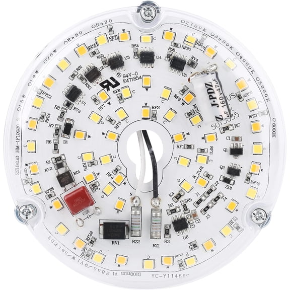4 18W Color Changeable Ceiling Fan LED Light Replacement, 3000K/4000K/5000K Selectable Ceiling Fan LED Light Kit, Dimmable LED Retrofit Kit for Flush Mount Ceiling Lights