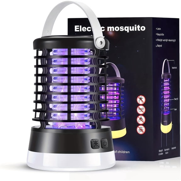 4 in 1Cordless Mosquito Zapper For Mosquitos, Gnats, Moths, Fruit Flies, Mosquito Killer Insect Trap with three light codes,Camping Fly Zapper,Rechargeable Bug Zapper Indoor &Outdoor
