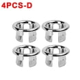 thumbnail image 1 of 4/1Pcs Sink Overflow Ring Cover Replacement Bathroom Basin Trim Bath Round Plastic Sink Overflow Hole Covers Kitchen Accessories, 1 of 10