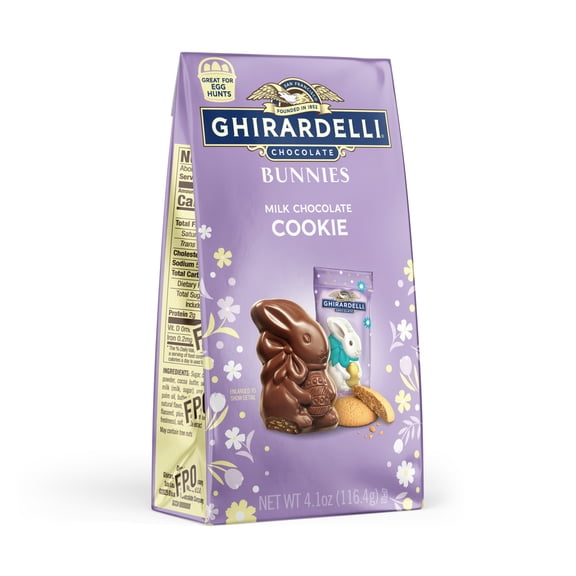 GHIRARDELLI Milk Chocolate Cookie Bunnies, Easter Candy, 4.1 oz Bag