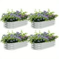 thumbnail image 1 of 4×2×1 ft(4pack)Galvanized Raised Garden Bed Kit, Garden Planting, Outdoor Galvanized Flowerpot Garden Box, Round and Oval Large Metal Vegetable Box., 1 of 11