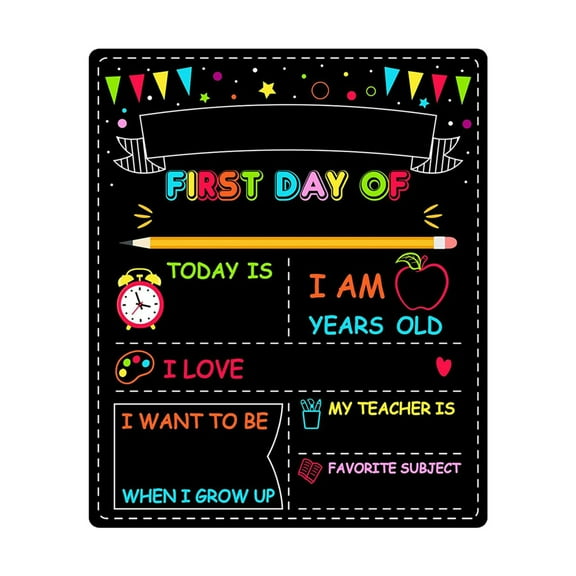 4/2/1pcs First and Last Day of School Board DoubleSided Chalkboard Signs for Student Reusable Back to School Board Photo Props Decorations Supplies