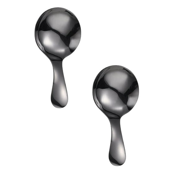 4/2/1pcs Short Handle Spoon, Small Spoon for Canisters, Stainless Steel Mini Spoons, Small Round Spoon for Salt Sugar Condiments Coffee Tea Dessert