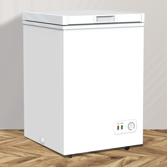 4.2 Cu.Ft Compact Chest Energy Efficient Freezer with Mechanical Thermostat and Manual Defrost