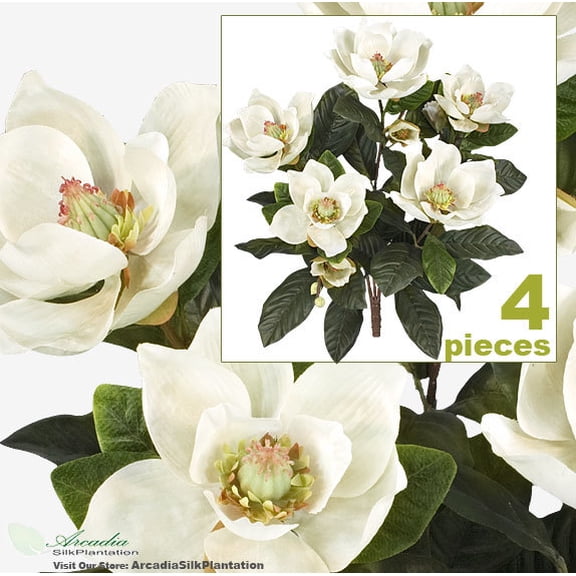 4 2' Magnolia Silk Flowers Artificial Plants Wedding