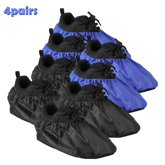 4/2 Pairs Waterproof Shoe Covers, Dust Resistant, Washable Reusable Non Slip Overshoes Booties Fit for Different Clean Places, Gardens, Show Houses, Offices, Hospitals, Science Labs
