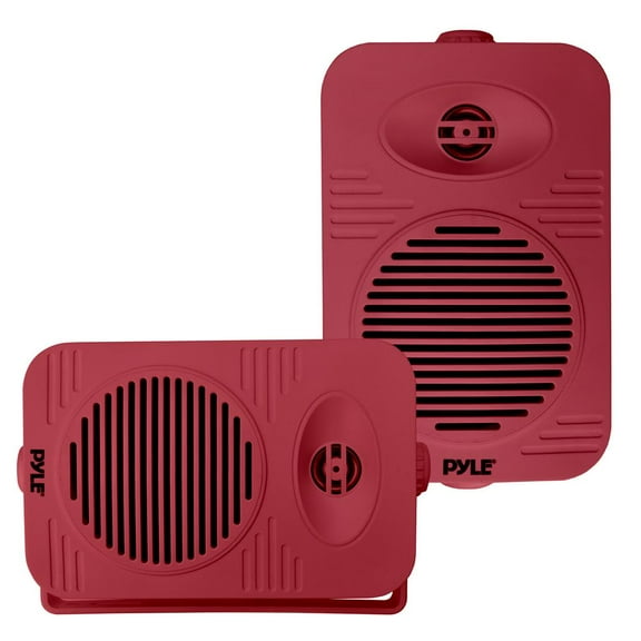 4” 2-Way Indoor/Outdoor Bluetooth Speaker System - 1/2” High Compliance Polymer Tweeter (Red)