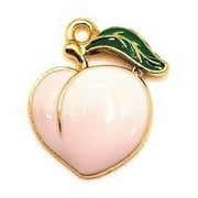 GUERRILLA CHARM 4, 20 or 50 Pieces: Enamel Georgia Peach Charms