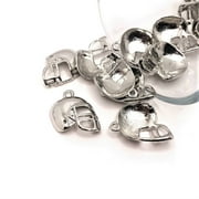 GUERRILLA CHARM 4, 20 or 50 Pieces: Silver Football Helmet Charms