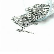 GUERRILLA CHARM 4, 20 or 50 Pieces: Small Silver Arrow Charms