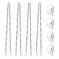 thumbnail image 1 of Stained Glass Window Hanging Chain with Suction Cup Hooks, 4 Pcs 20 Inch Picture Hanging Chain Sunshine Catcher, 1 of 5