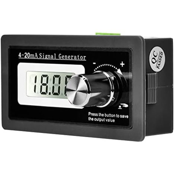 4-20mA Signal Generator, Current Loop Calibrator 3-21mA Adjustable DC Analog Simulator for Two-Wire Transducer Test, Industrial PLC & Sensor Debugging