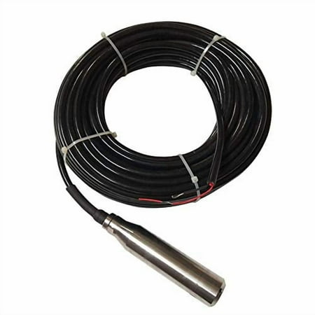 4-20mA Smart Water Level Sensor Detector 0-20m Pressure Range Submersible Liquid Level Transmitter Water Level Sensor Pressure Transducer 24-32V DC Power with 65.6ft Cable for Well, Oil Tank