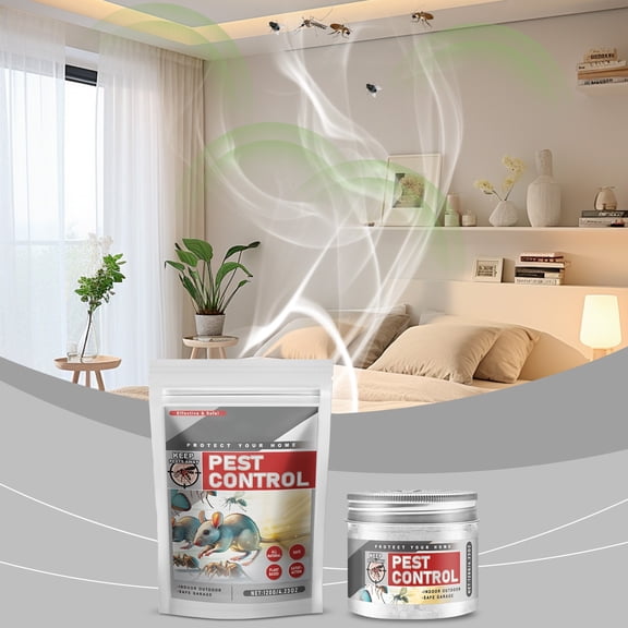4.23 OZ Natural Plant-Based Pest Repellent Container, Indoor Outdoor Rodent Insect Deterrent for Kitchen Garage RV Basement