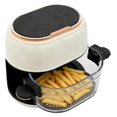 thumbnail image 1 of 4.23 Qt Glass Air Fryer Small Airfryer with Visible Frying Basket, Precise Temperature Control & Time, Multiple Preset Cooking Modes, Healthy Less Oil Cooking (White(Standard Version)), 1 of 1