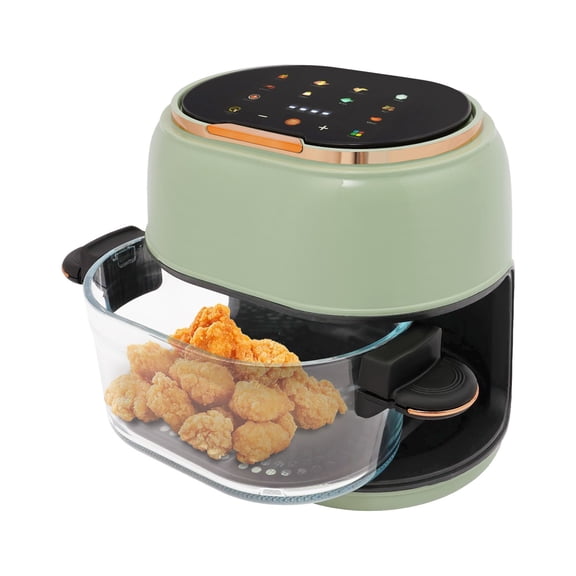 4.23QT Visible Glass Air Fryer, Air Fryer with Viewing Glass Pot, Digital Touchscreen Air Fry for Home, Restaurants