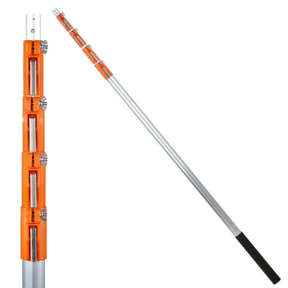 4-24FT Telescopic Pole - Rust-Proof Aluminum Extension Pole with Quick-Release Lever & 3/4" Universal Thread for Paint Rollers, Squeegees, Dusters & High-Reach Cleaning/Painting (Only Pole)
