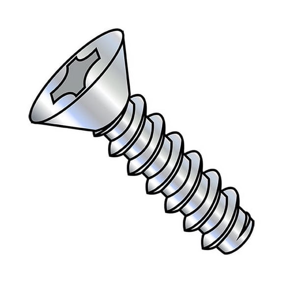 4-24X3/4 Phillips Flat Self Tapping Screw Type B Fully Threaded Zinc (Pack Qty 10,000) BC-0412BPF