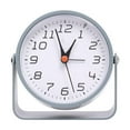 thumbnail image 1 of 4.25 Inch Analog Alarm Clock with Light - Compact Desk Clock, Adjustable Viewing Angle, Silent Operation, 1 of 7