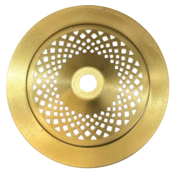 4.25" RD. Perforated Solid Brass Vase Cap for Lamp Fixtures & Other Crafts