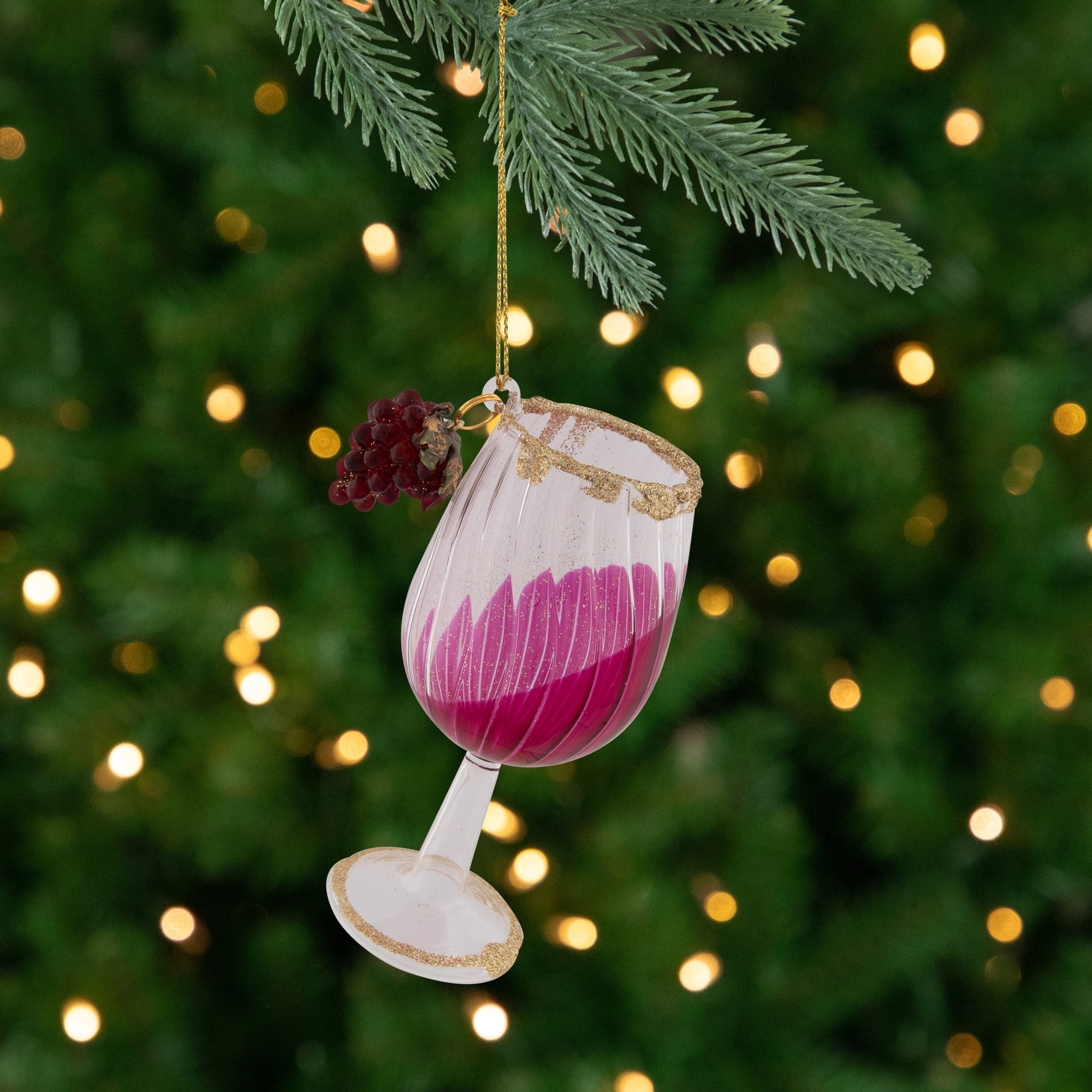 4.25" Tuscan Winery Red Wine Glass Christmas Ornament - Walmart Business  Supplies