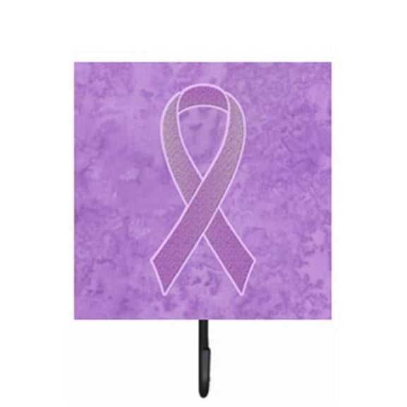 4.25 W x 7 H In. Lavender Ribbon for All Cancer Awareness Leash or Key Holder