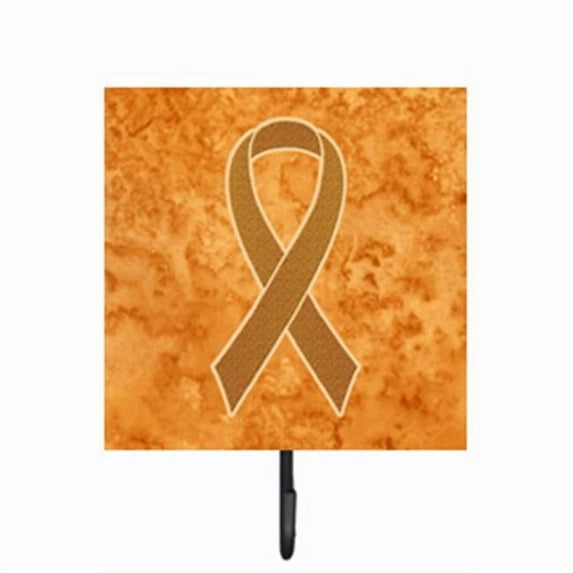 4.25 W x 7 H In. Orange Ribbon for Leukemia Awareness Leash or Key Holder
