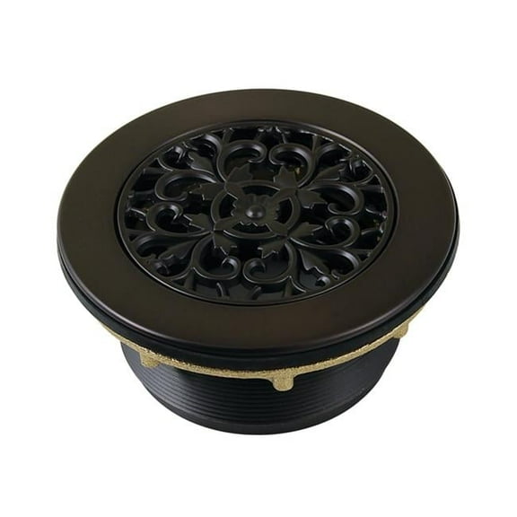 4.25 in. Watercourse Round Brass Shower Base Drain, Oil Rubbed Bronze