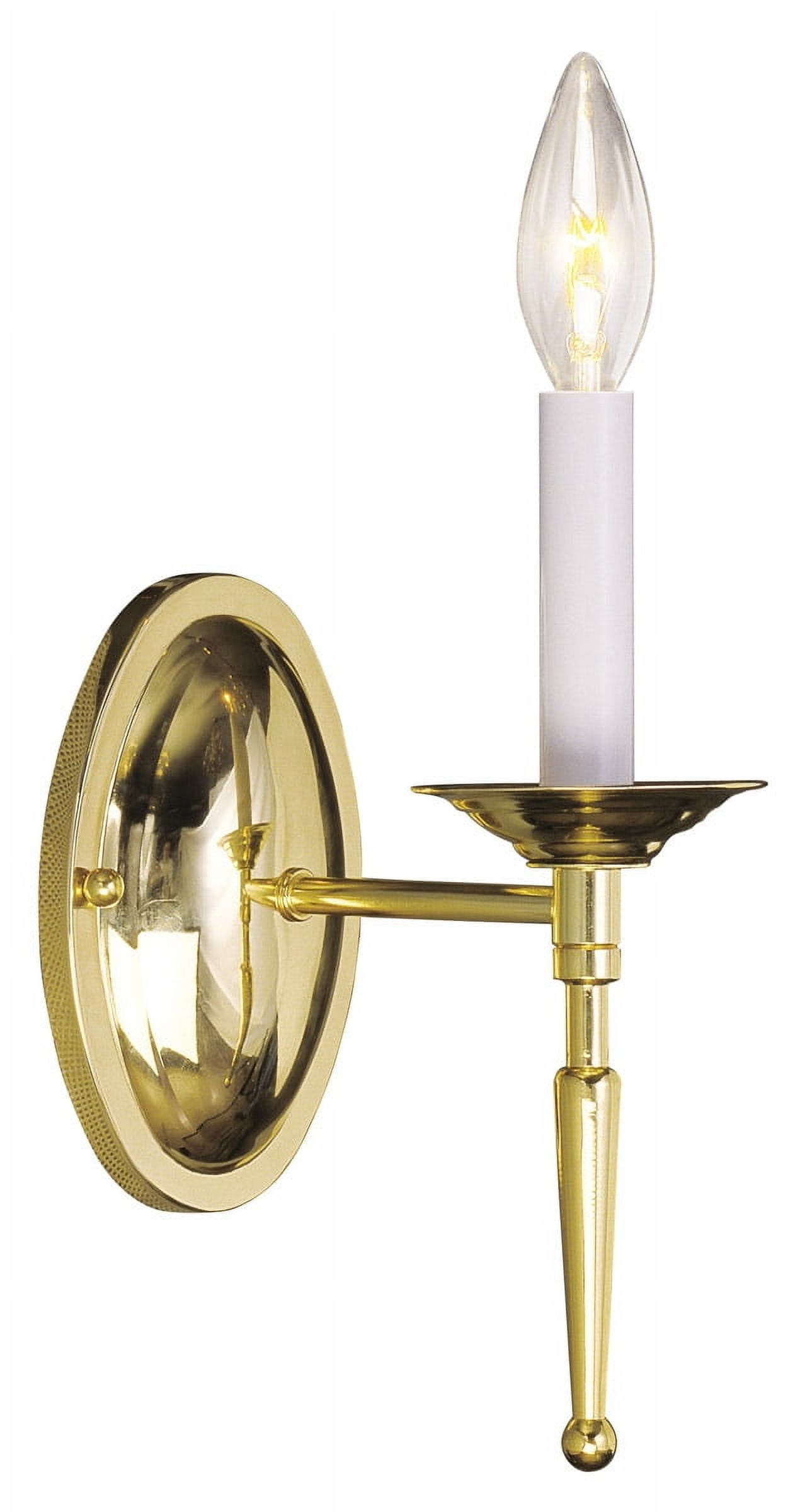 Williamsburgh Polished Brass 1-Light Colonial Wall Sconce