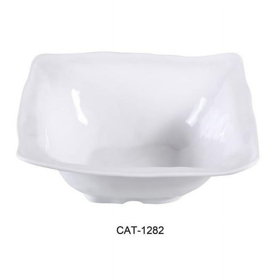 4.25 qt. Catering Square Bowl - Melamine, White - 13 x 13 x 5 in. - Pack of 6