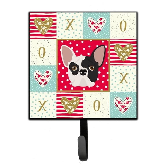 4.25 x 1 x 7 in. French Bulldog Love Leash or Key Holder