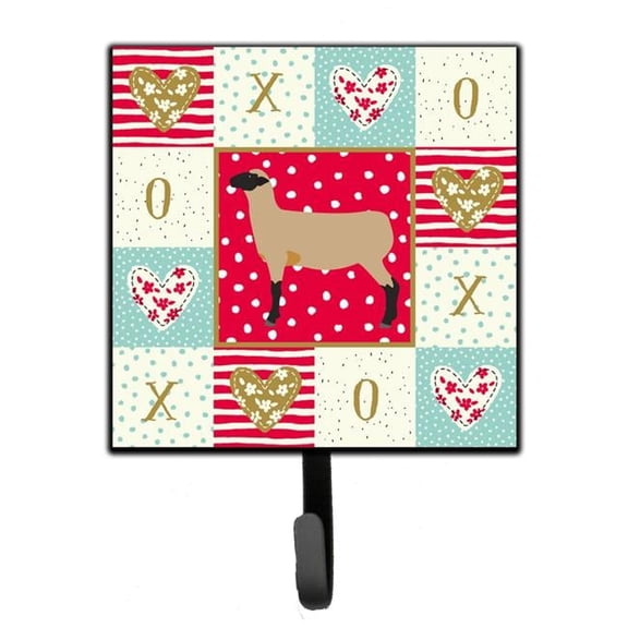 4.25 x 1 x 7 in. Hampshire Down Sheep Love Leash or Key Holder