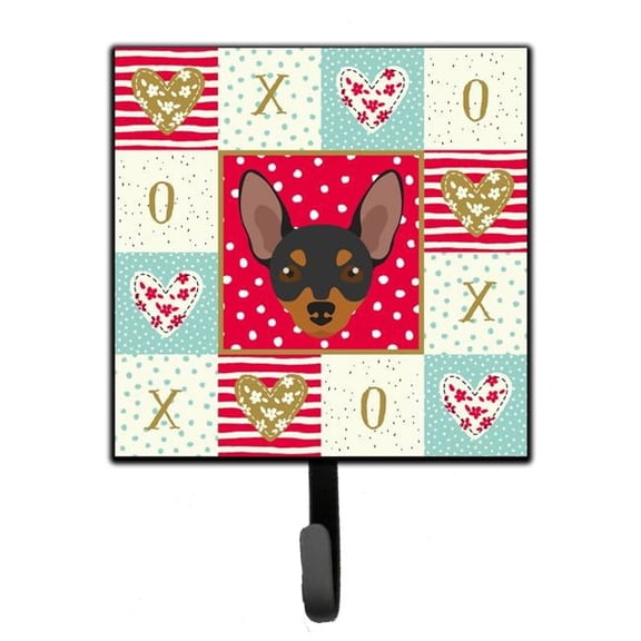 4.25 x 1 x 7 in. Prague Ratter Love Leash or Key Holder