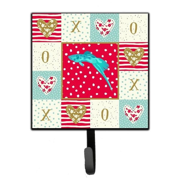 4.25 x 1 x 7 in. Sword Tail Guppy Love Leash or Key Holder