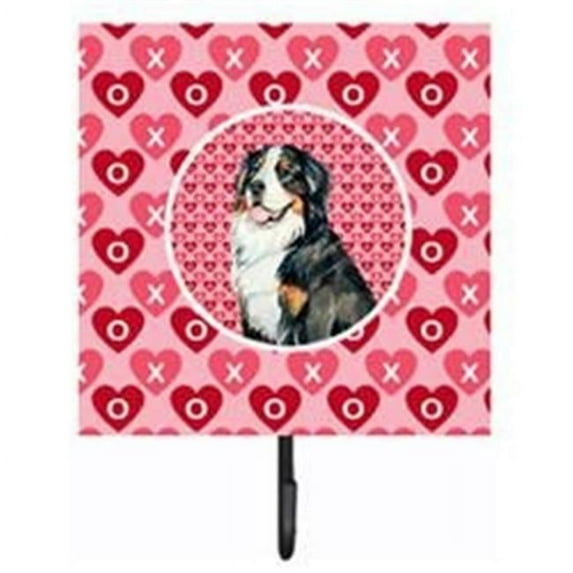 4.25 x 7 in. Bernese Mountain Dog Valentines Love and Hearts Leash Or Key Holder