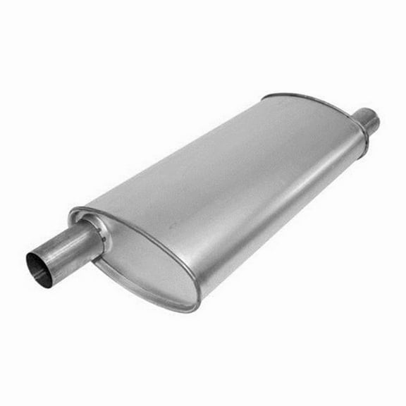 4.25 x 8.75 in. Enforcer Series Aluminized Steel Oval Glass Pack Exhaust Muffler