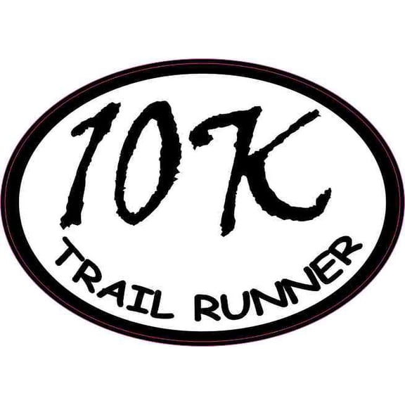 4.25in x 3in Oval Trail Runner 10K Sticker